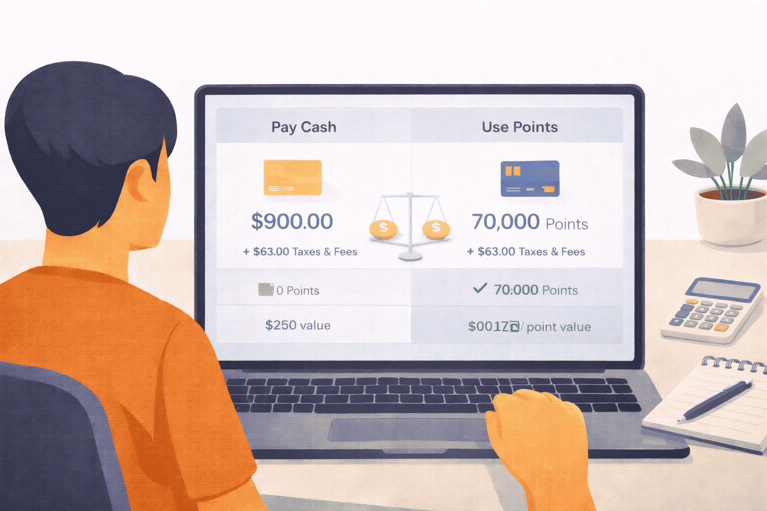 When to Pay Cash vs Use Points: A Simple Value Rule
